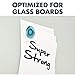Quartet Strong Magnets, Glass Whiteboard, Dry Erase Board, Large, Assorted Colors, 12 Pack (85393)