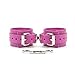 Amanda Wrist and Ankle Cuffs Handmade Real Lambskin Leather Handcuffs and Leg Cuffs (Pink, Wrist)thumb 1