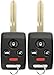 KeylessOption Keyless Entry Remote Car Key Fob Uncut Ignition Transponder For Subaru Outback, Legacy CWTWBU745 (Pack of 2)