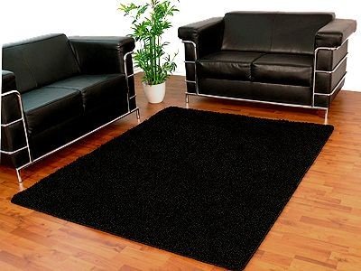 Teppich Hochflor Shaggy Premio Schwarz In 22 Grossen Grosse 100x100