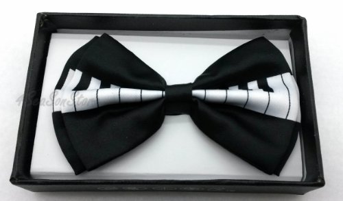 Color Tuxedo Classic Bow Tie, Cravat, Necktie, Neckwear Adjustable Men's Fashion Bowtie - Piano