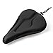 superdream Black Soft Gel Relief Bike Saddle seat Cushion pad Cover (Straight and Triangle Groove)