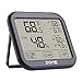 Digital Temperature and Humidity Monitor, Indoor Thermometer, Accurate Temperature and Humidity Meter for Home, Office, Greenhouse, Domie Mini Hygrometer with Big Touchscreen and Backlight