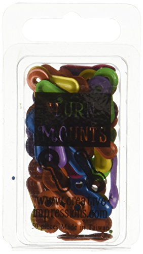 Painted Metal Turn Mounts 50/Pkg-Tropical