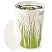 Tea Forté KATI Cup Ceramic Tea Brewing Cup with Infuser Basket and Lid for Steeping, Loose Leaf Tea Maker, Spring Grass