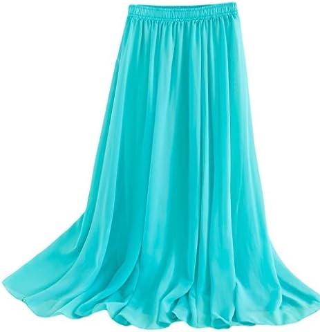 Beauty Girl Women Color Stretched Waist Flowy Skirts