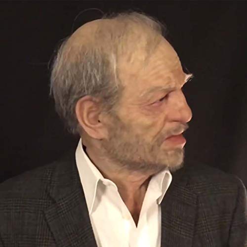 Sayolala Another Me | The Elder Old Man face Covering Costume Headgear for Masquerade Halloween Party