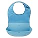 OXO Tot Waterproof Silicone Roll Up Bib with Comfort-Fit Fabric Neck