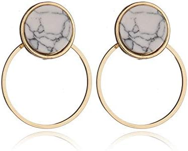 Geometric Acrylic Earring, Simple Drop Dangle Earring Marble Turquoise Earrings Triangle Round Square Earrings