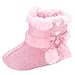 Voberry Baby Toddler Girls Knit Soft Winter Warm Snow Boot Fur Trimmed Pom Pom Boots (0~6 Month, Pink 2)