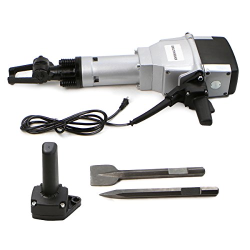Stark Industry 2050 Watt Electric Demolition Breaker Jack Hammer (75 Joules) w/Point & Bull Chisel Bit Set