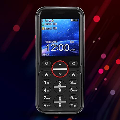 Unlocked Senior Cell Phone with 1.33in IPS Display Big Button,KF001 Mini Unibody Bluetooth Dialer Pocket Quad Band Dual Card Dual Standby Black Phone