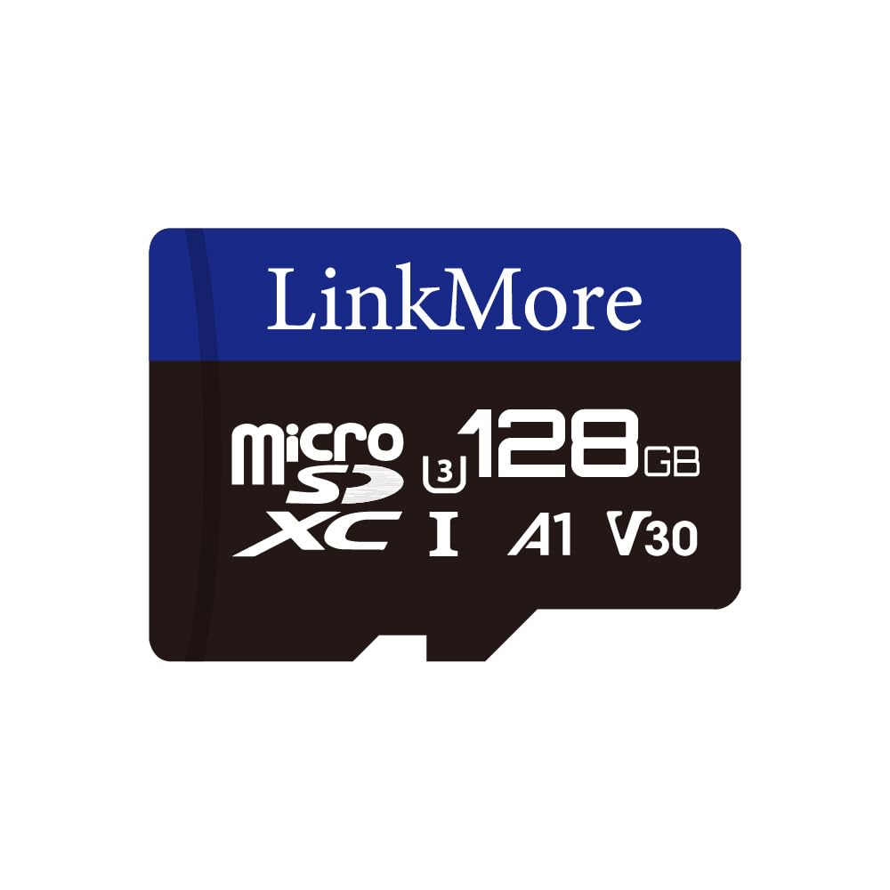 LinkMore 128GB Micro SDXC Card for Nintendo-Switch, A1, UHS-I, U3, V30, Class 10 Compatible, Read Speed Up to 95 MB/s,Write Speed Up to 45 MB/s, SD Adapter Included