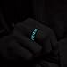 King Will Aurora 7mm/8mm Green/Blue Celtic Dragon Aurora Luminou Glow Black/Silver Titanium Wedding Ring for Unisex