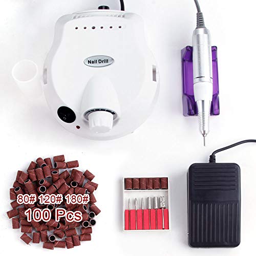 Electric Nail Polisher Set 30000 Rpm Manicure Milling Machine Pedicure s Kit Professional Electric Nail Drill Bits Set Nail Art File Polisher Tools