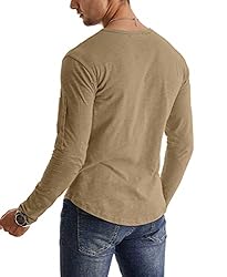 KUYIGO Mens Fashion Long Sleeve T Shirt Muscle Gym