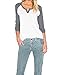 Sarin Mathews Women's Casual V Neck Long Sleeve Baseball Raglan Jersey T-Shirts
