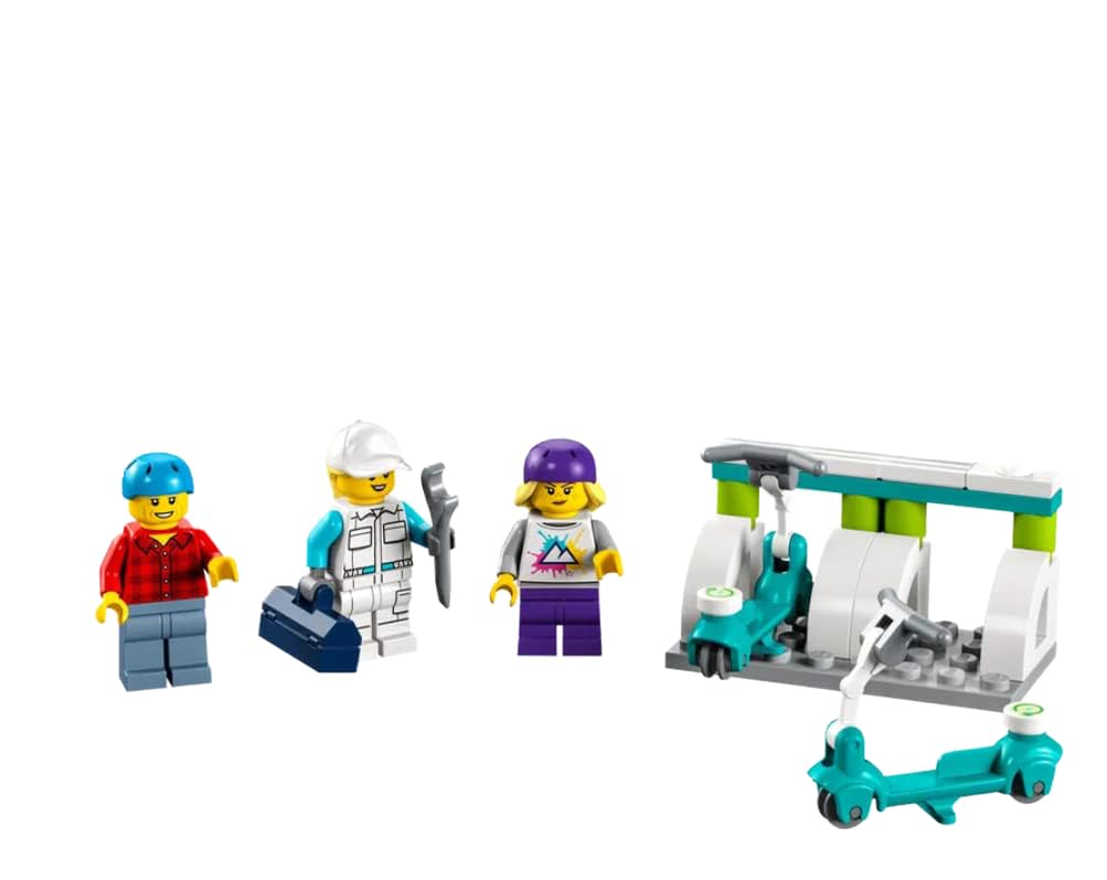 LEGO City 40526 Electric Scooters and Charging Dock Minifigure Blister Pack With Exclusive Minifigure 50pcs 3 Minifigures Including Grandad Minifigure