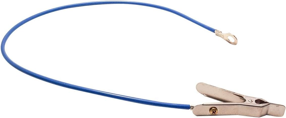 AI-000473 - Ground Strap, Flat Nose Clip, Ring Tongue Terminal, 18 , 458 mm, Blue, BU-118 Series (Pack of 20) (AI-000473)