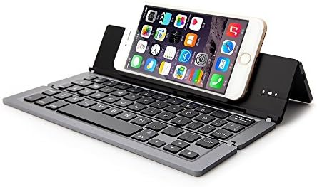 Livehomes Foldable Wireless Pocket Keyboard Universal for Smartphones, Small Tablets, Apple and Android Devices - Black
