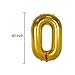 40inch Gold Number 20 Balloon Party Festival Decorations Birthday Anniversary Jumbo foil Helium Balloons Party Supplies use Them as Props for Photos (40inch Gold Number 20)