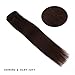 16 inches Clip in Hair Extensions Remy Human Hair - 70g 7pcs 16 Clips Straight Thick 100% Real Human Hair Extensions for Women Dark Brown #2 Color