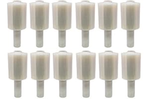 DALLAS PACKAGING SUPPLIES Packing Stretch Wrap for Moving | Heavy Duty 12 Pack | 5" x 1000' FT - 80 Gauge Thick | Wrap Roll Ideal for Furniture, Pallets | Clear