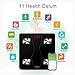 iTeknic Body Fat Scale, 11 Health Measurements Bluetooth Digital Weight Bathroom BMI Scale Body Composition Analyzer with Smartphone APP, Large Tempered Glass, 400lb, FDA Approved, Black