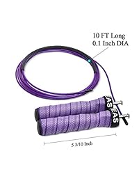 IMENSEAS - Cuerda de saltar de acero ajustable, ideal para hombres y mujeres, para entrenamiento de crossfit, boxeo y artes marciales mixtas