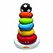 Infantino Funny Faces Ring Stacker Colorful Baby and Toddler Toys for Motor Skills, 5 Pieces