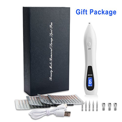 Mole Remover Pen, Skin Vanish Tag Removal Tool Kit with USB Rechargeable 9 Strength Levels, Portable Professional Beauty Spot Dot Device for Body Facial Freckle Nevus Warts AgeTattoo Blemish Men Women - Thumbnail 6