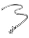 Jstyle Stainless Steel Snake Bracelets for Men Women Girls Bangle Bracelets Cable European Bead Charms 3mm 6.5-9 Inches