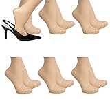 Easy Spirit (6 Pack) Toe Cover Womens Socks Nylon Lace No Show Socks Women Non Slip Socks With Grips