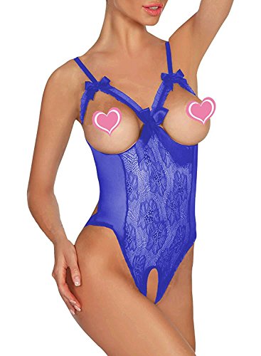 Allurelove women s open cup crotchless one-piece teddy …