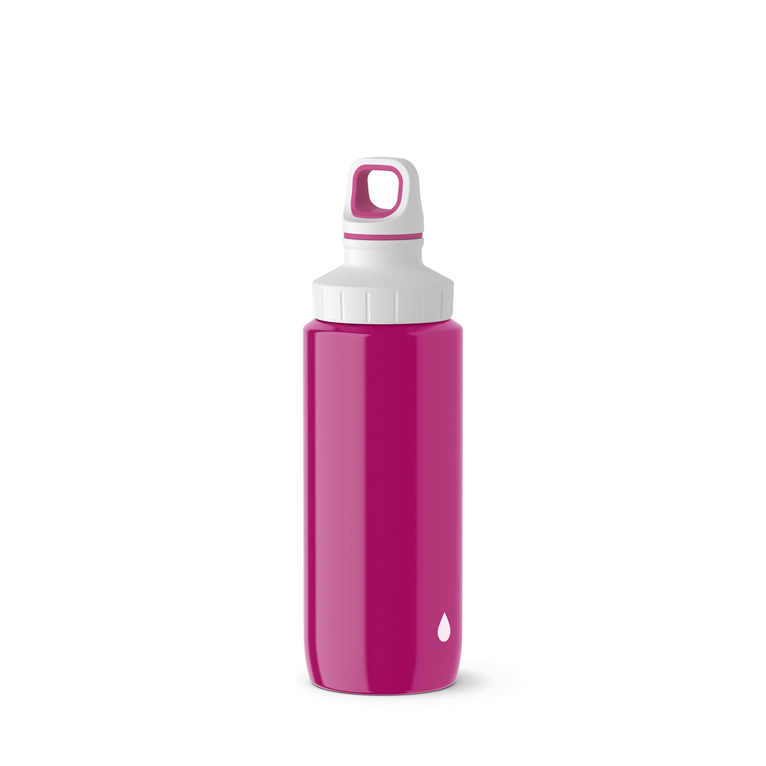 Emsa N30105 Drink2Go Light Steel Drinking Bottle 0.6 L Stainless Steel Screw Cap 100% Leak-Proof & Dishwasher Safe Pink