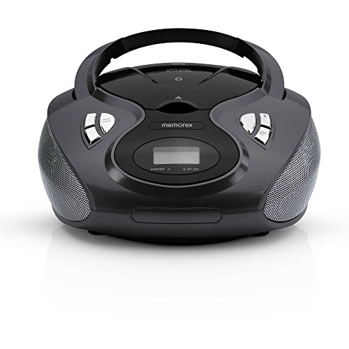 Memorex-Bluetooth-CDAMFMMP3-Flexbeats-Portable-Boombox-with-Digital-Display-Aux-Input-MP3451Blk-Black