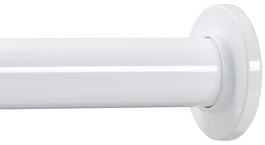 Ivilon Tension Curtain Rod - Spring Tension Rod for Windows or Shower, 24 to 36 Inch. White
