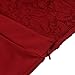 Dreaweet Women's Off Shoulder Lace Boat Neck Vintage Cocktail Party Wedding Dresses Red