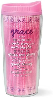Lighthouse Christian Products Grace Wavy Acrylic/Plastic Tumbler Mug, 16 oz