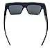 Vintage Square Flat Top Black Thick Frame Black Dark Lenses Sunglasses ZZ Top