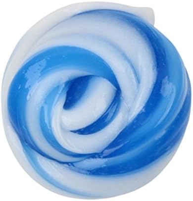 ZLOSKW Fluffy Slime - Fluffy Beautiful Color Mixing Cloud Slime Squishy Putty Scented Stress Relief Kids Clay Toy (Blue)
