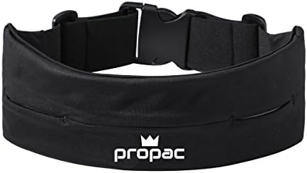 Propac Sport Belt- The Adjustable Fitness Waist Pack For The Perfect Fit - Keep Your Belongings Safe- Thin, Light, Flip for Added Security