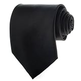 Solid Black 3.875 Inch Men's Necktie
