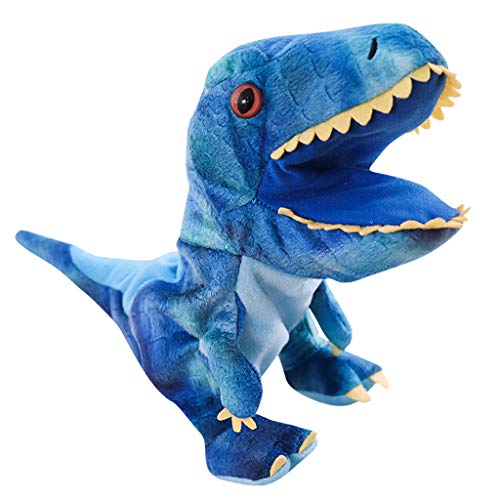 Dinosaur Plush Toys Stuffed Animal Hand Puppets with Open Movable Mouth Toy for Boys Girls Kids Toddlers Gift 23x35cm