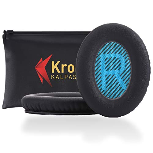 Krone Kalpasmos Replacement Ear Pads for Bose QuietComfort QC35, Compatible with QC25/QC15/Bose Ae2/Ae2i/Ae2w/SoundTrue/SoundLink Over Ear Headphones, Premium Protein Leather Bose Replacement Parts