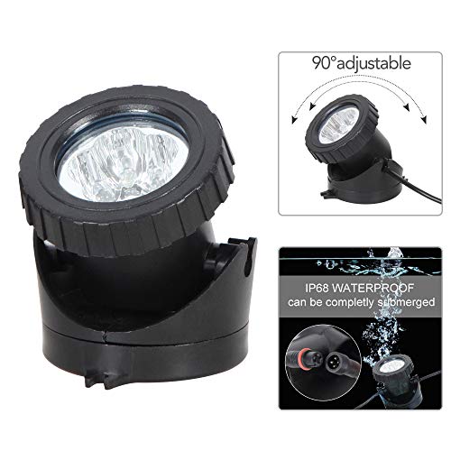 image for T-SUN Solar Pond Lights, 5 Headlamp RGB LED Spotlights Outdoor Securit