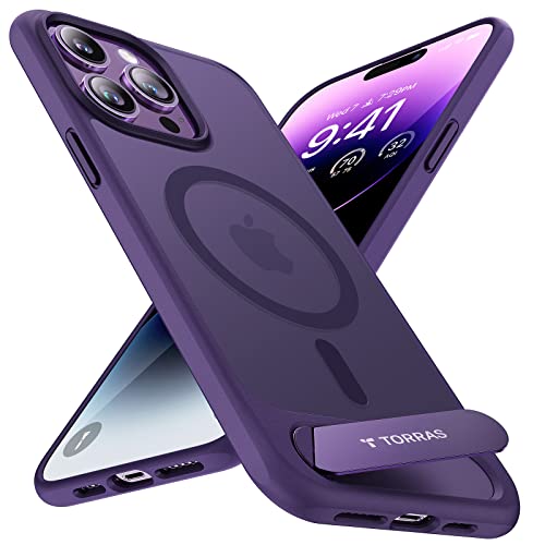 TORRAS Ostand L1 für iPhone 14 Pro Max Hülle für MagSafe Ständer Lila