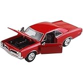 1966 GTO Red Muscle Car Collection 1/25 Diecast Model Car by New Ray 71853A