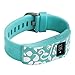 WITHit Designer Sleeve Compatible with Fitbit Charge/Fitbit Charge HR - Band Cover (Vines Teal/White)