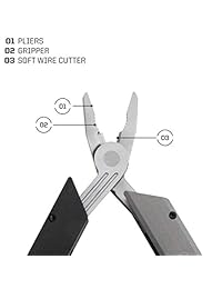 SOG Baton Q4 Multiherramienta   10 Herramientas con adaptador Hex Bit de 12 piezas y estuche de piel (ID1031).